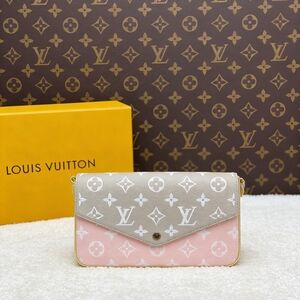 LV Pochette Félicie with Yellow Leather Trim